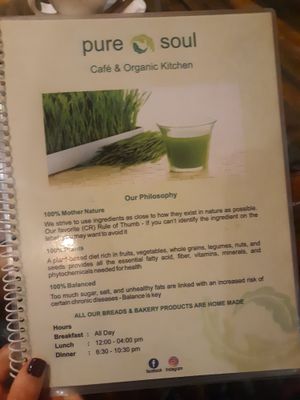 Love their philosophy. at Pure Soul Cafe in Rishikesh