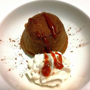 Coulant de chocolate at Al-Laurel in Granada