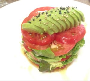 Classic tomato avocado salad ?  at Al-Laurel in Granada