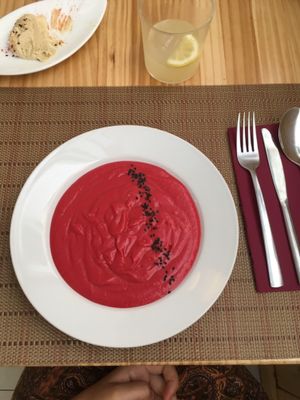 Beetroot Gazpacho at Al-Laurel in Granada