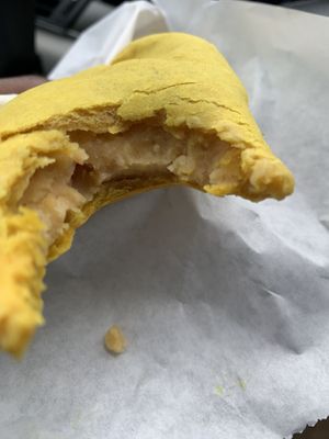 Yellow split pea patty at Jolo's Restaurant and Venue in New Rochelle