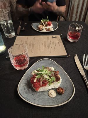 Watermelon tartar at Harvest Beat in Seattle
