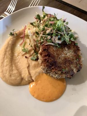 “Crab” cake  at Harvest Beat in Seattle