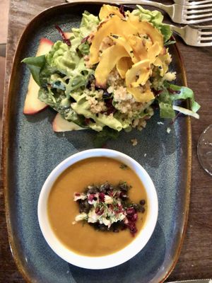 1st and 2nd course served together   at Harvest Beat in Seattle