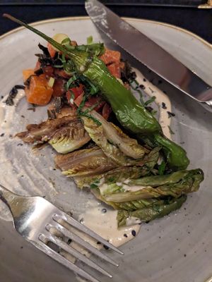 Marinated beet poke at Harvest Beat in Seattle