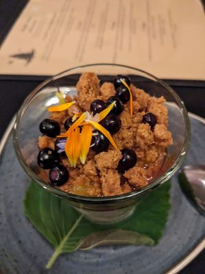 Vanilla bean panna cotta at Harvest Beat in Seattle