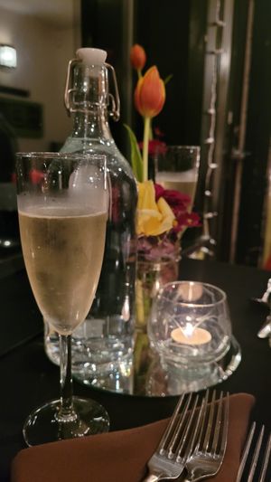 wine pairing and table set up at Harvest Beat in Seattle