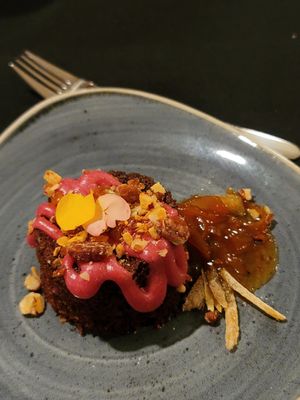 5th course: carrot cake, AMAZING 😍 at Harvest Beat in Seattle