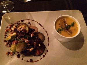 Soup and salad  at Harvest Beat in Seattle