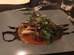 4th course - very unique stingy sauce at Harvest Beat in Seattle