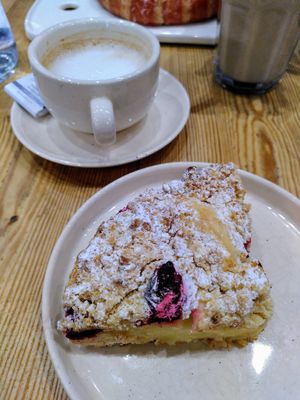 Cherry/Apple crumble (vegan) at Le Pain Quotidien - Les Halles in Paris