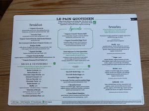 menu side1 at Le Pain Quotidien - Saint-Lazare in Paris