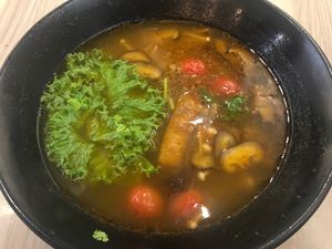 Tom yum soup at Saute in Central Singapore