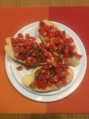 Bruschetta  at Piccolo Thai Food & Wine in Isola Del Giglio