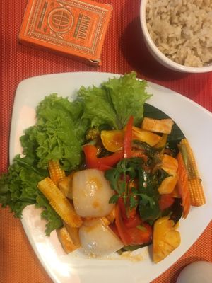 Sweet and sour tofu  at Piccolo Thai Food & Wine in Isola Del Giglio