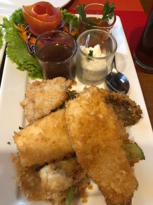 Tempura vegetable  at Piccolo Thai Food & Wine in Isola Del Giglio