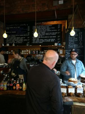 hipster at Mrs Atha's in Leeds