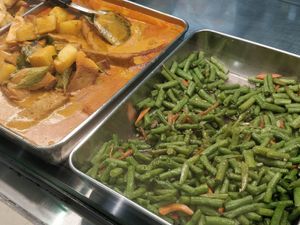 Curry potatoes and long bean at Singapore General Hospital - Vegetarian Stall in Central Singapore