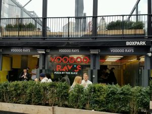 outside at Voodoo Rays - Boxpark in East London