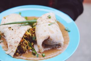 Orientalne wrapy at Porcja in Lodz