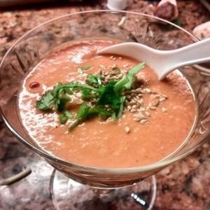Asian style tomato soup at Chef Lauren Marshall in Halifax