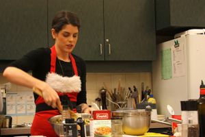 Lauren at one of her Superstore cooking classes at Chef Lauren Marshall in Halifax
