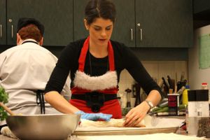 Lauren at work at Chef Lauren Marshall in Halifax