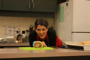 Lauren and the wellington at Chef Lauren Marshall in Halifax