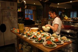 Hard at work at Chef Lauren Marshall in Halifax