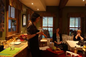 Cooking class at the retreat at Chef Lauren Marshall in Halifax