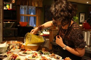 Dressing time at Chef Lauren Marshall in Halifax