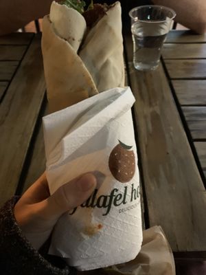 Falafel wrap  at Falafel House in Athens
