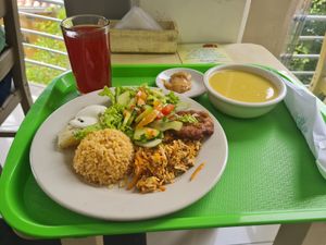 Meal of the day cost approx 3 usd at Veggie Life in Medellin