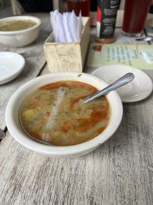 Soup as part of menú del día   at Veggie Life in Medellin