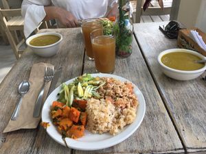 Simple but delicious at Veggie Life in Medellin