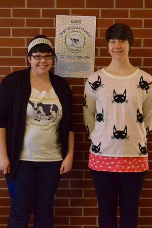 After my StFX speech at The Vegan Peach in Dartmouth