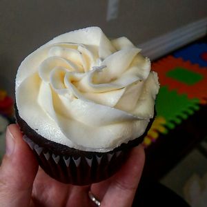 Vegan and gluten-free cupcake at Odell's Gluten Free Bakery in Halifax
