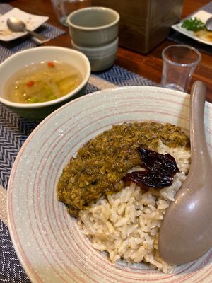 Vegan mixed pork rice at Hsia An Chu Vegetarian in Taitung