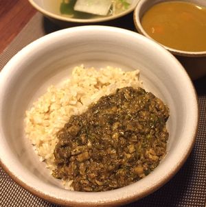 Rice with vegan minced pork  at Hsia An Chu Vegetarian in Taitung