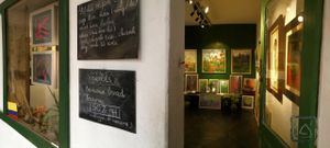 The front of our cafe, we have a nice view over Đào Duy Từ lane, perfect for people watching and sky gazing and bird chirping :) at La Studio in Hanoi