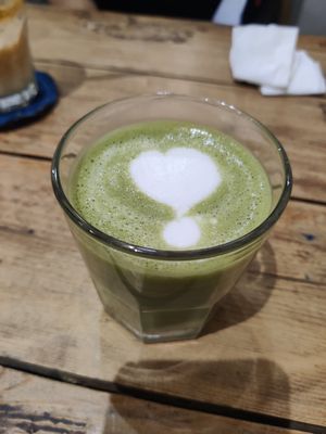 Matcha latte at La Studio in Hanoi