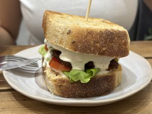 Tempeh toast   at La Studio in Hanoi