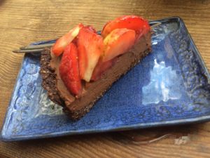 chocolate tart  at La Studio in Hanoi