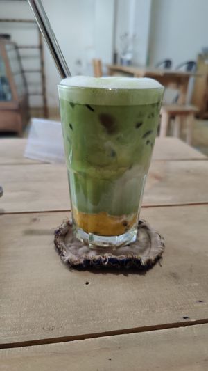 Mango matcha oat something at La Studio in Hanoi