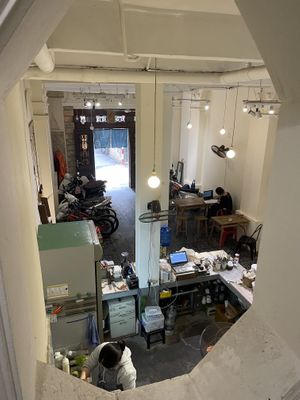 From upstairs vieww  at La Studio in Hanoi