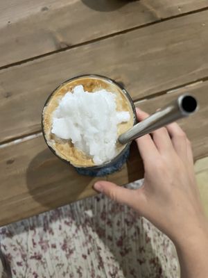 Coconut coffee  at La Studio in Hanoi