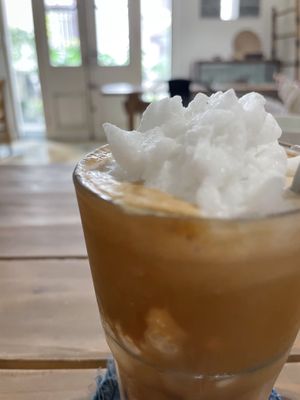 Coconut coffee   at La Studio in Hanoi