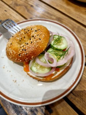 Lox Bagel at La Studio in Hanoi