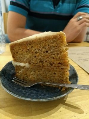 Vegan carrot cake at La Studio in Hanoi