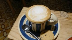 La Studio's Coconut and Soymilk Latte. Tastes kinda unique. 35,000₫. at La Studio in Hanoi